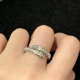 Bvlgari series Ring,18k white gold and 0.6ct